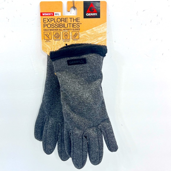 GERRY, GREY COLOR WOMEN’S GLOVES,M/L WATER RESISTANCE,WIND PROOF,COLD PROTECTION - Picture 1 of 16